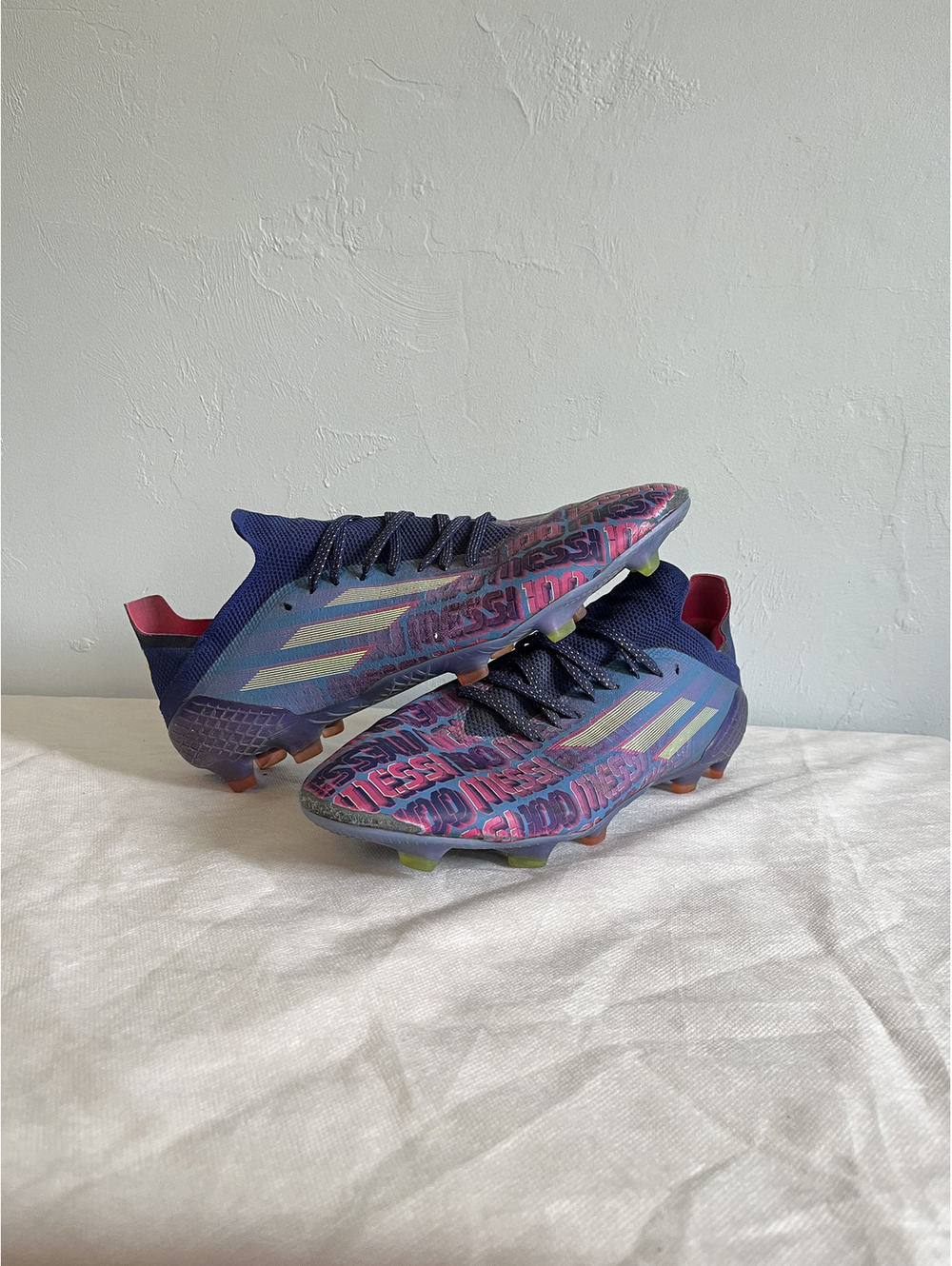 Adidas Speedflow.1 blue/purple messi Soccer Cleats US Size 10.5